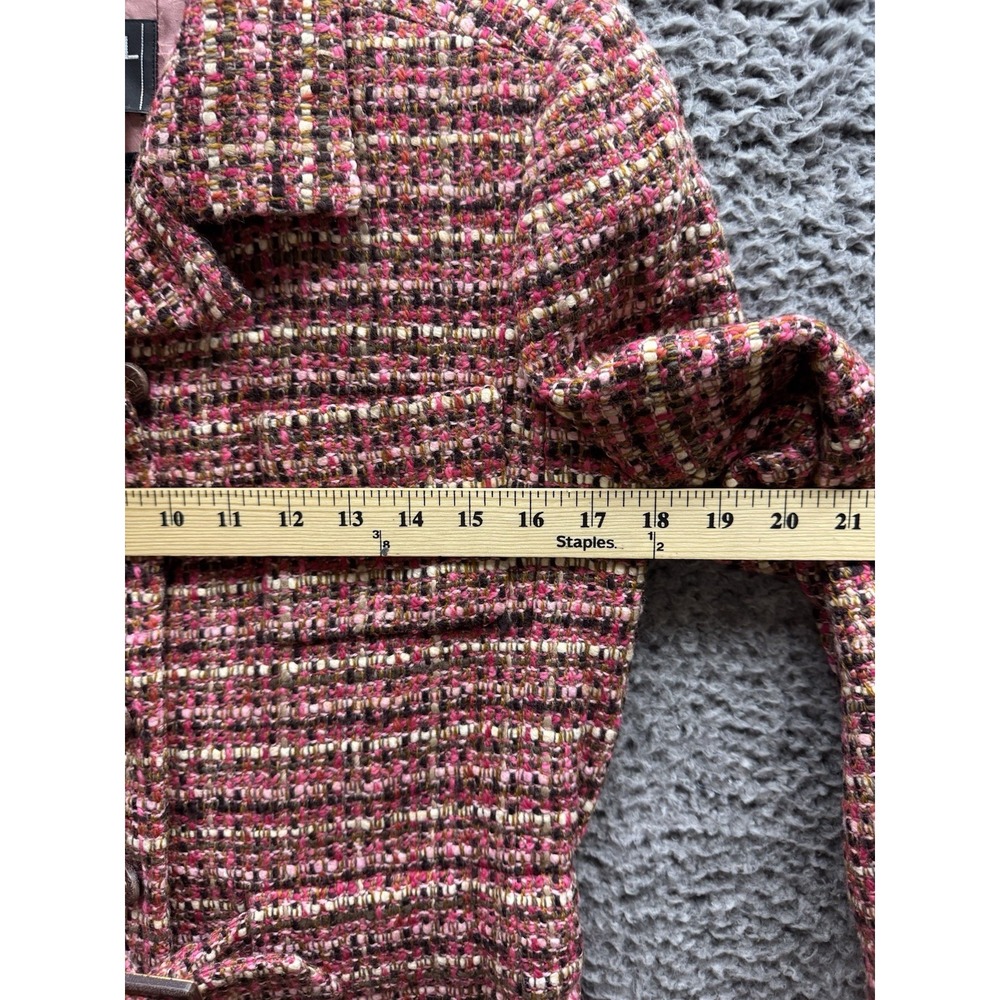 Vintage Chanel‎ 2001 Belted Tweed Midi Coat in Red & Black Size 36 01A - Picture 9 of 16